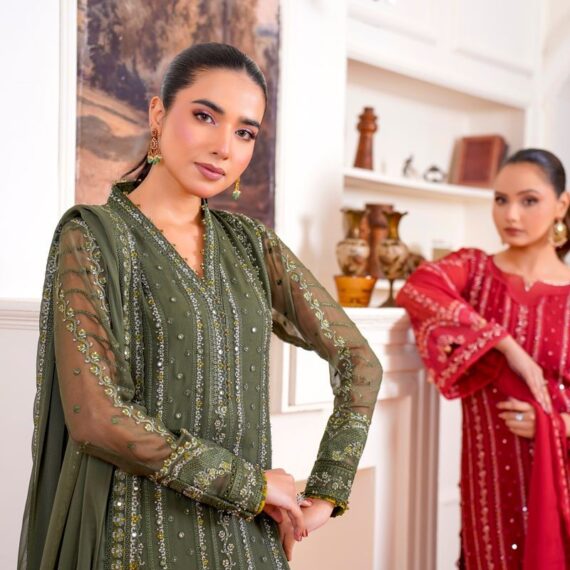 Dilkash Mirror-Work Luxury Lawn Suit